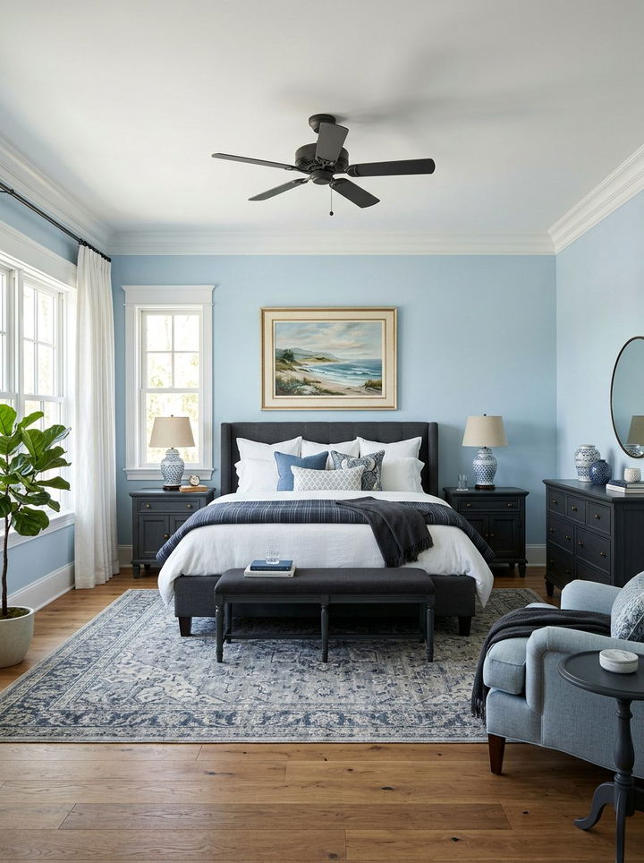 Charcoal Blue Bedroom - 30 charcoal bedroom color schemes