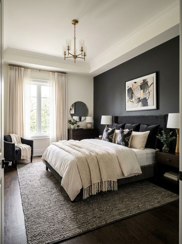 Charcoal Cream Bedroom - 30 charcoal bedroom color schemes