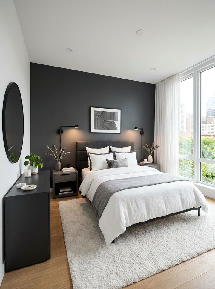 Charcoal Gray And White Bedroom - 30 gray and white bedroom color combo