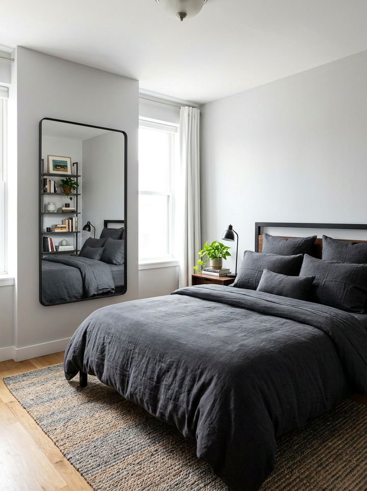 Charcoal Gray Bedding - 30 industrial gray bedroom ideas