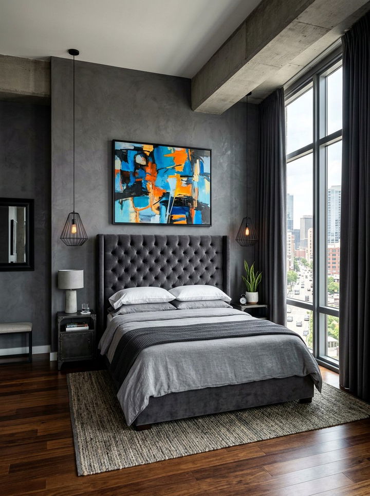 Charcoal Gray Bedroom - 30 moody bedroom color ideas
