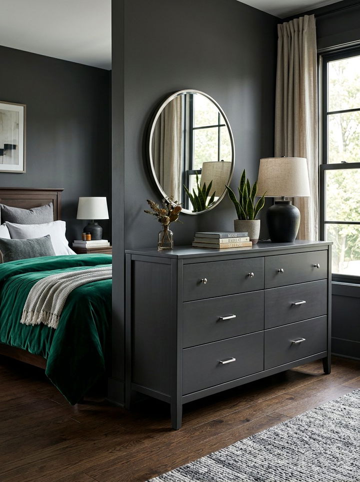 Charcoal Gray Dresser - 30 bedroom dresser ideas