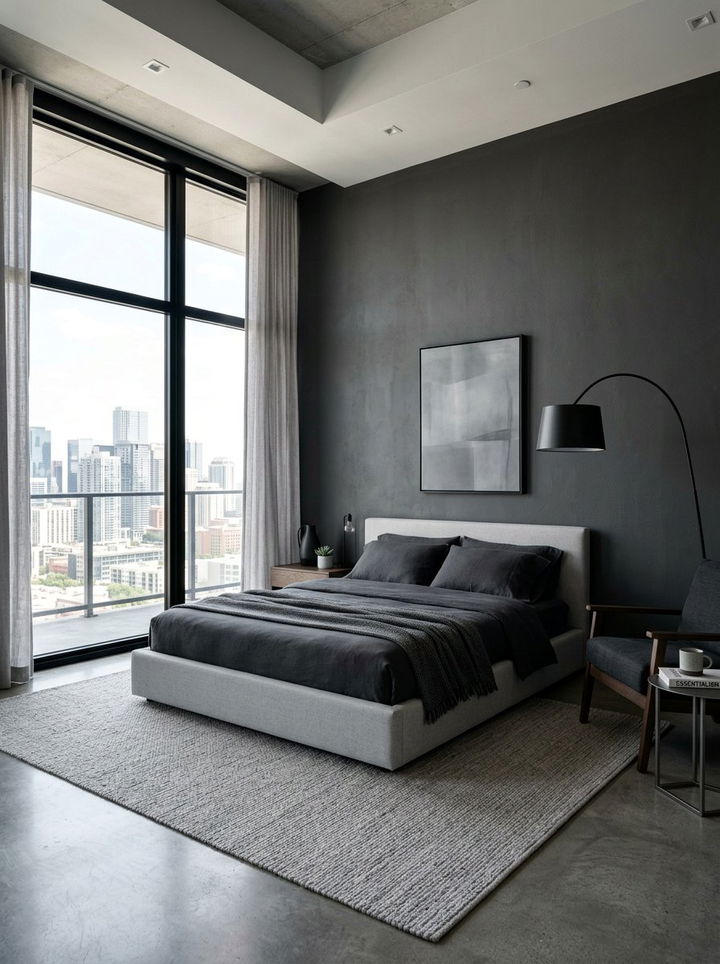 Charcoal Gray Minimalist Bedroom - 30 minimalist bedroom color ideas