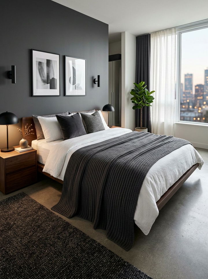 Charcoal Gray Ribbed Knit Blanket - 30 bedroom knit blankets