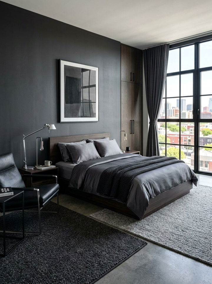 Charcoal Grey Bedroom - 30 cool toned bedroom ideas