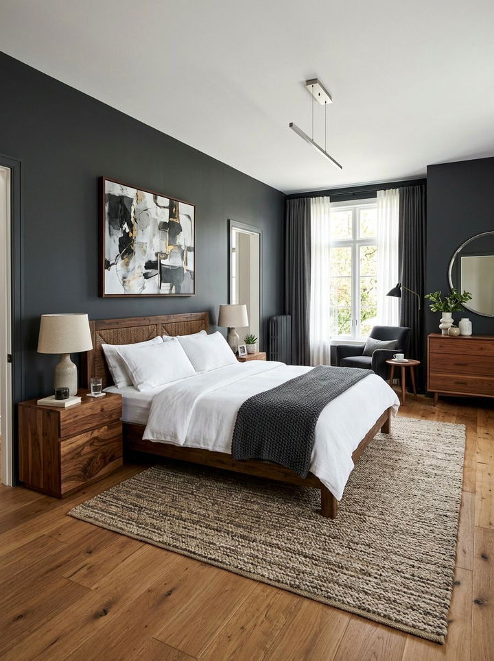 Charcoal Grey Bedroom - 30 masculine bedroom ideas
