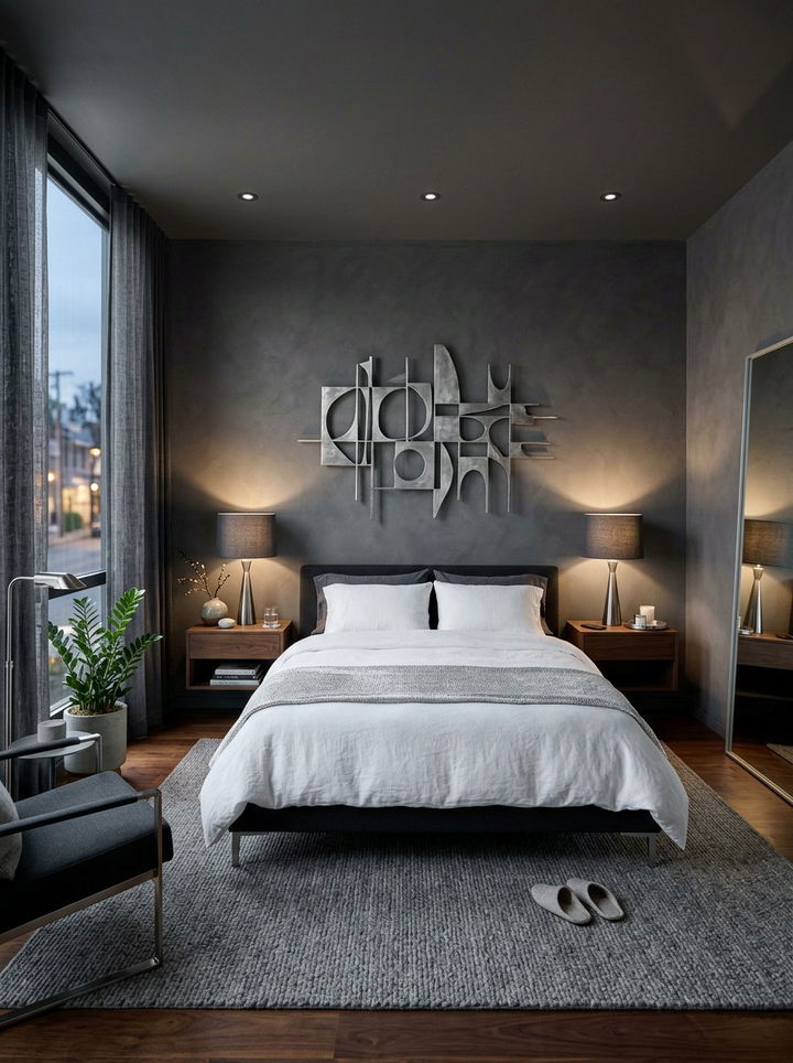 Charcoal Grey Bedroom - 30 soothing bedroom color ideas