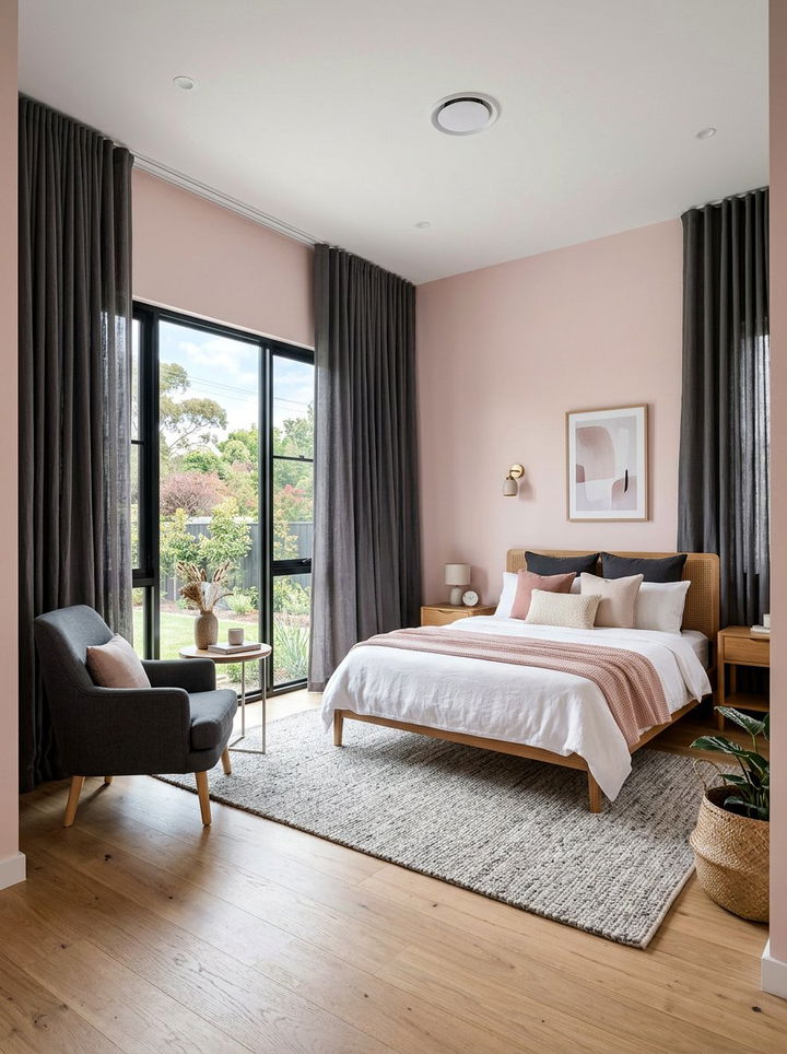 30 Chic Charcoal and Blush Bedroom Ideas for Modern Homes