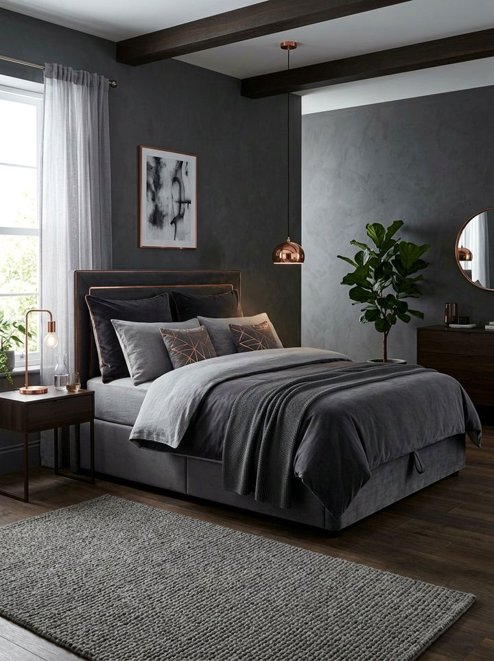 Charcoal Grey Ottoman Bed - 30 bedroom ottoman bed ideas