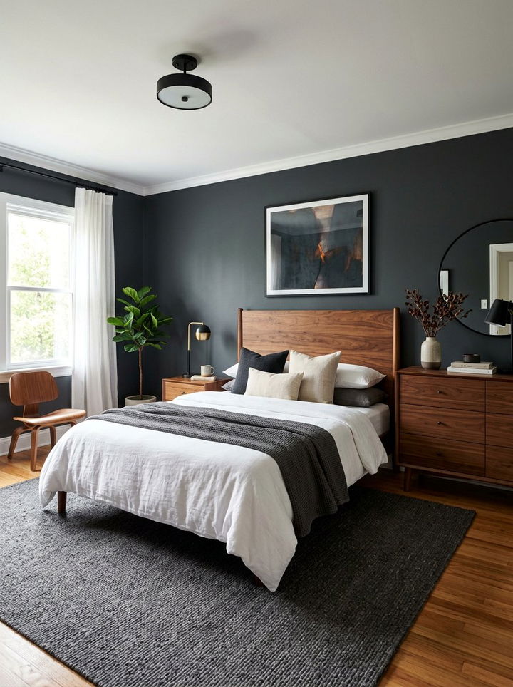 Charcoal Grey Wood Bedroom - 30 grey bedroom design ideas