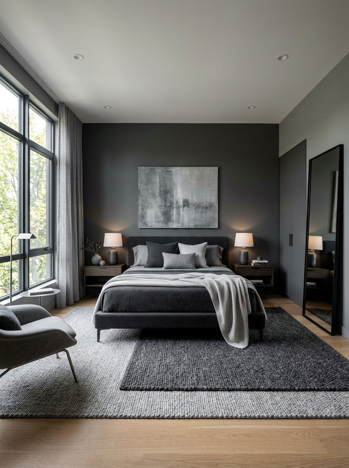 Charcoal Light Gray Bedroom - 30 charcoal bedroom color schemes