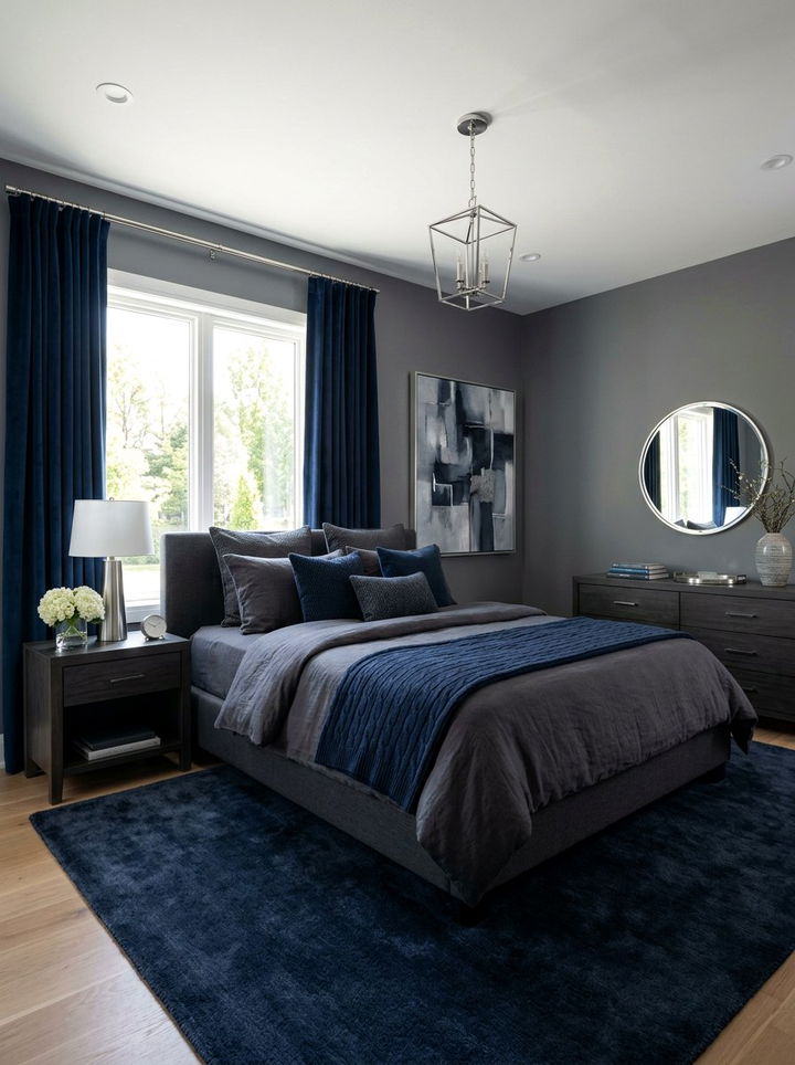 Charcoal Navy Bedroom - 30 charcoal bedroom color schemes
