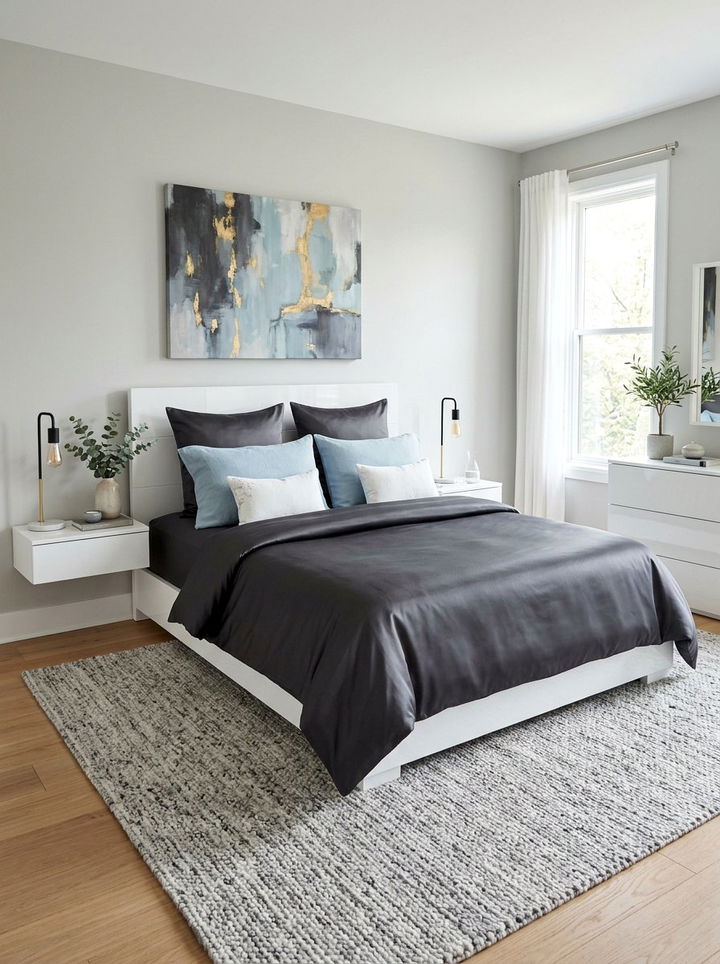 Charcoal Satin Bedding - 30 bedroom satin bedding ideas