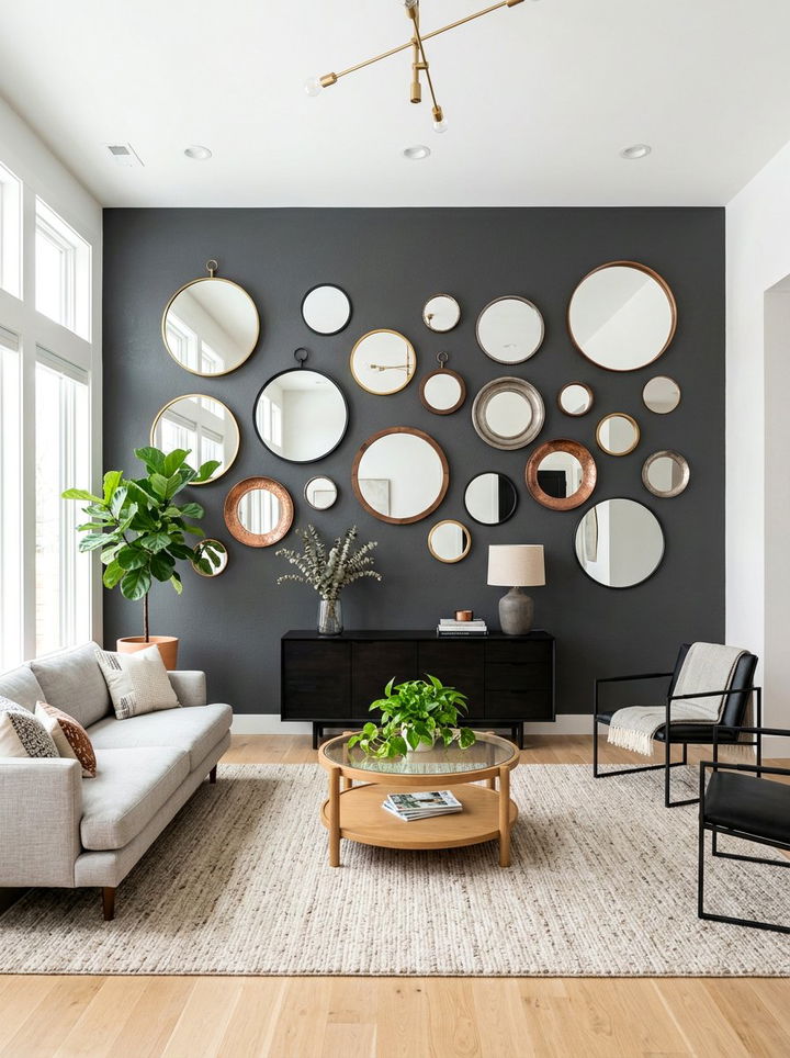 Charcoal Wall With Mirror Decor - 30 charcoal accent wall bedroom