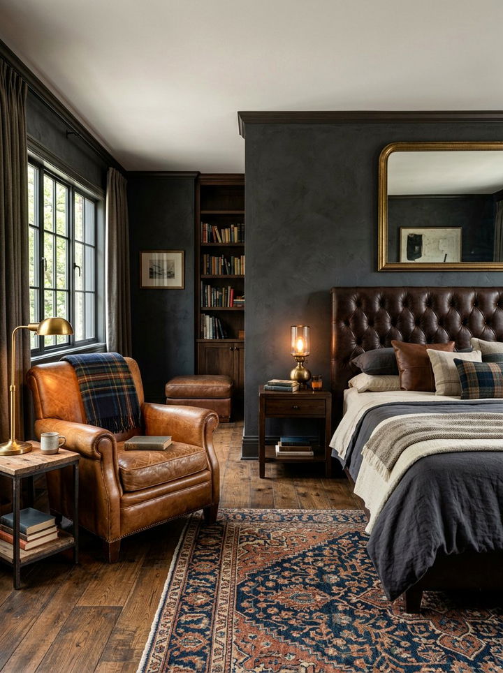 Charcoal Walls Leather Furniture - 30 bedroom charcoal walls