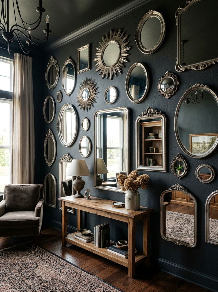 Charcoal Walls Mirror Decor - 30 bedroom charcoal walls