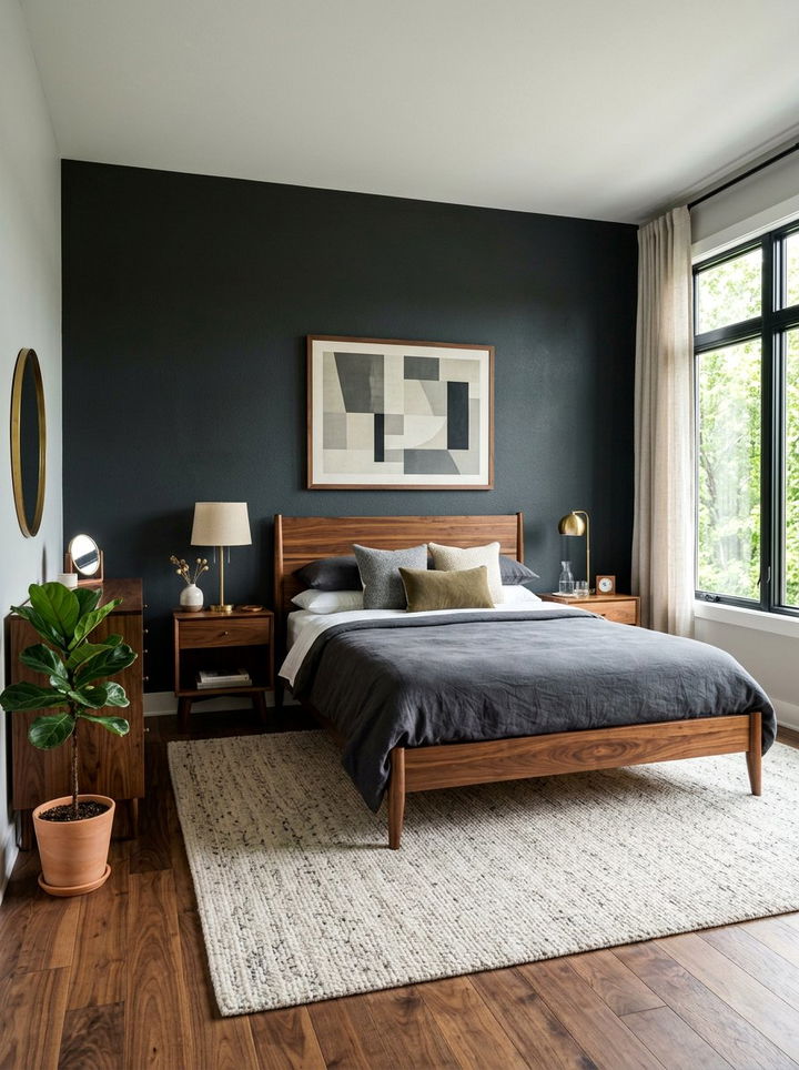 Charcoal Walnut Bedroom - 30 charcoal bedroom color schemes