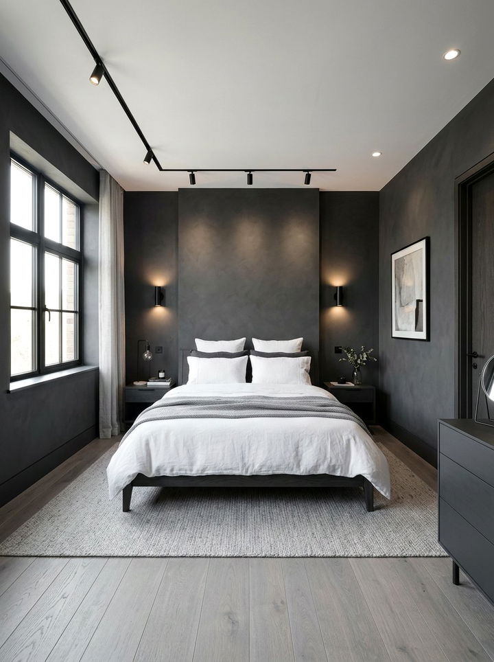 Charcoal bedroom - 30 cool tone bedroom ideas