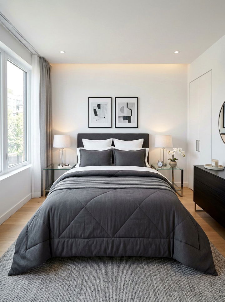 Charcoal gray comforter - 30 bedroom comforters