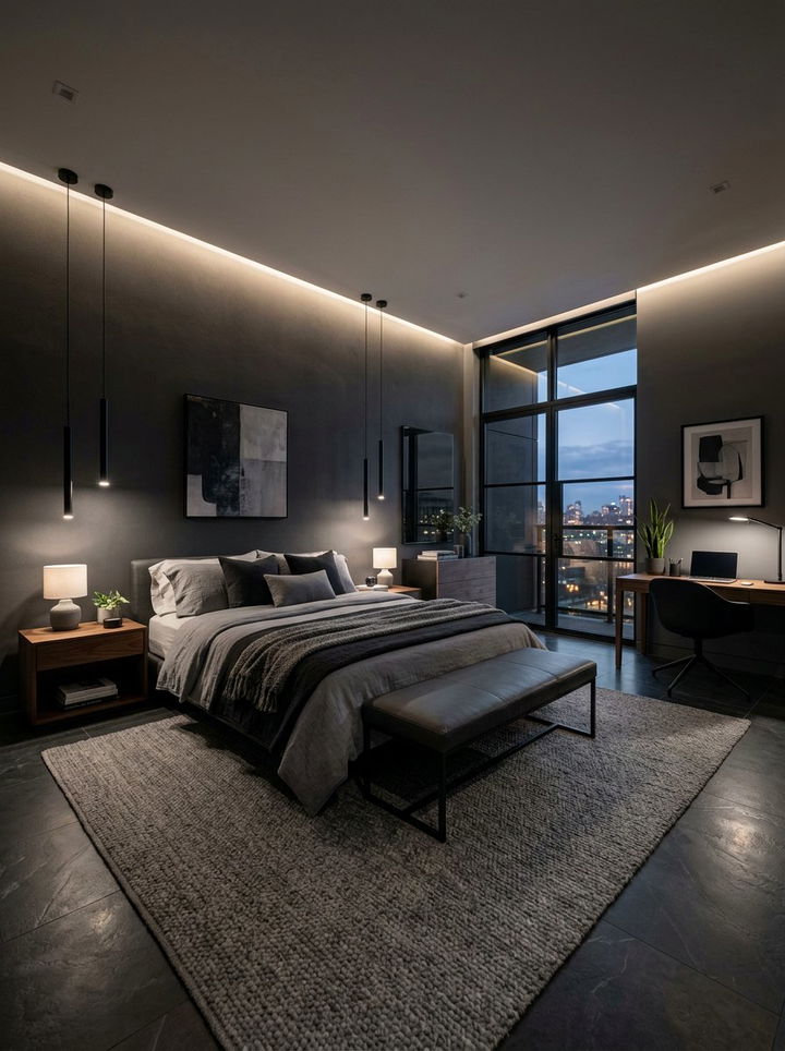 Charcoal grey bedroom - 30 luxurious bedroom color ideas