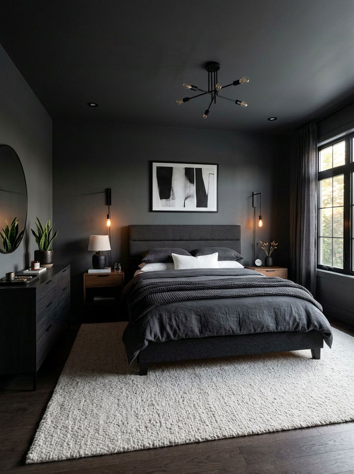 Charcoal grey bedroom - 30 minimalist grey bedroom ideas