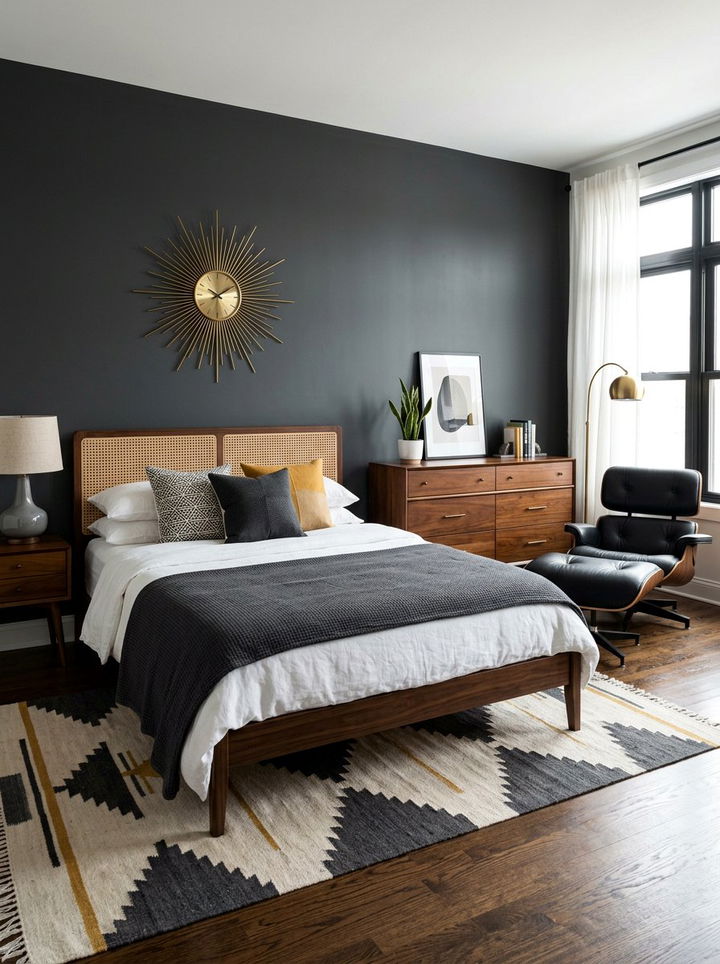 Charcoal mid century modern - 30 charcoal bedroom ideas