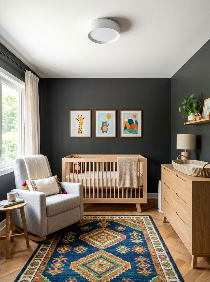 Charcoal nursery - 30 charcoal bedroom ideas