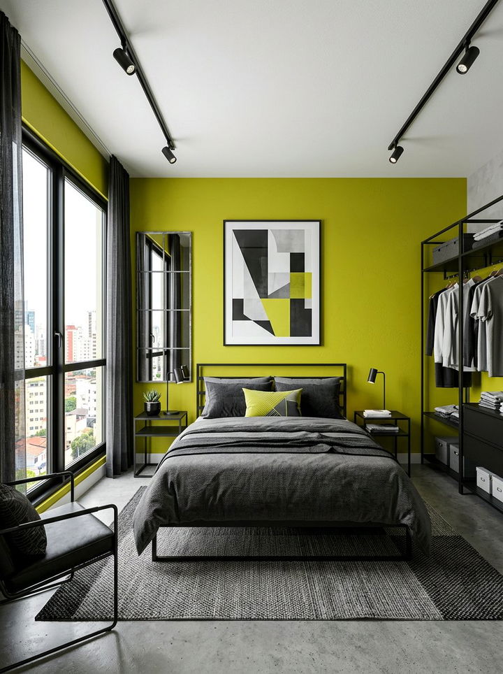 Chartreuse Bedroom - 30 energizing bedroom color ideas
