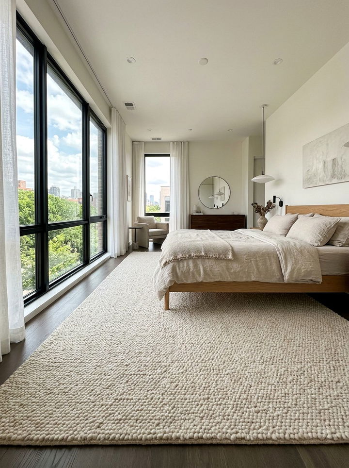 Chenille Rug - 30 soft texture bedroom ideas