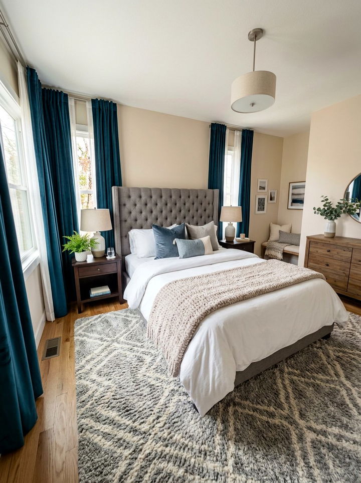 Chenille throw runner - 30 cozy texture bedroom ideas