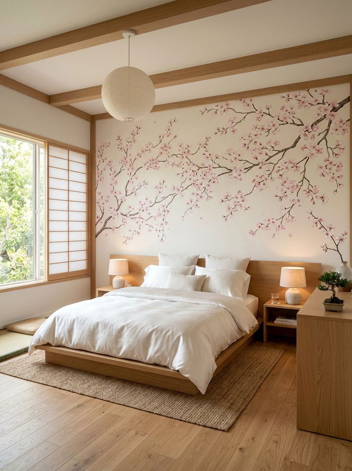 Cherry Blossom Mural - 30 bedroom removable wallpapers