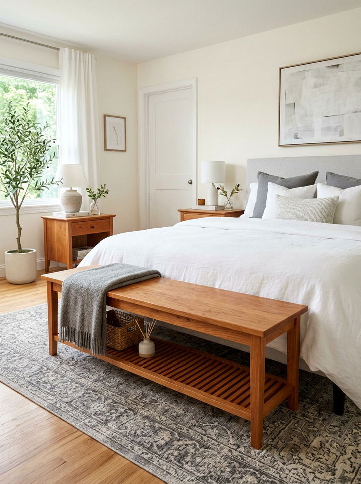 Cherry Wood Bench - 30 bedroom cherry furniture ideas