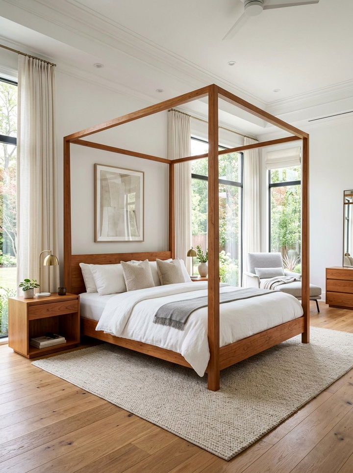 Cherry Wood Canopy Bed - 30 bedroom cherry furniture ideas