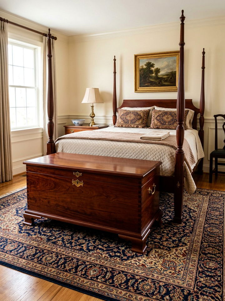 Cherry Wood Chest - 30 bedroom storage trunks