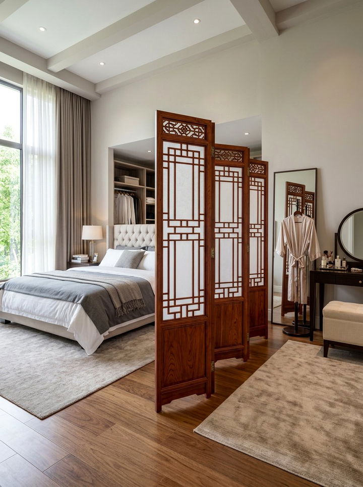 Cherry Wood Folding Screen - 30 bedroom cherry furniture ideas