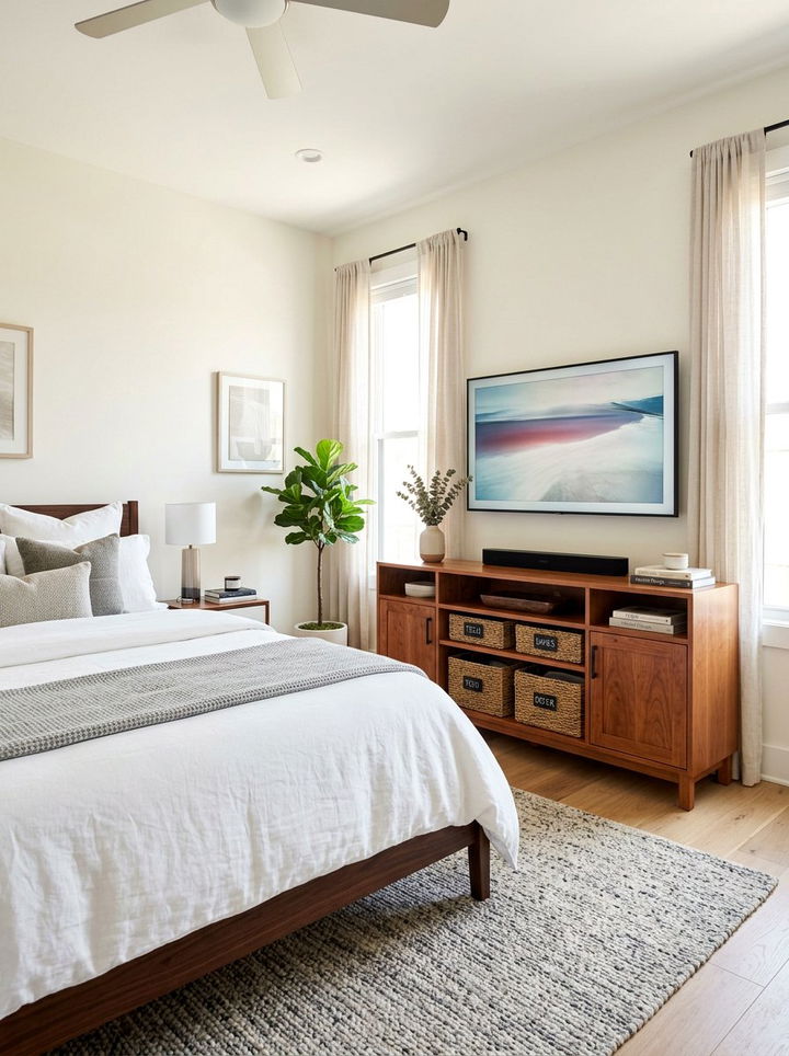 Cherry Wood Media Console - 30 bedroom cherry furniture ideas