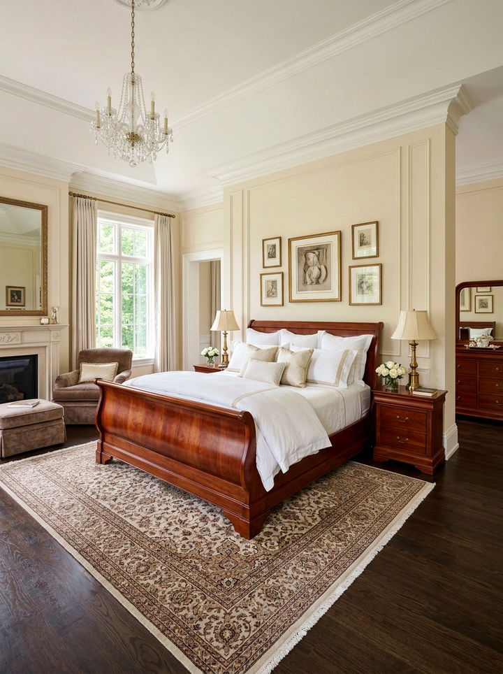 Cherry Wood Sleigh Bed - 30 bedroom cherry furniture ideas