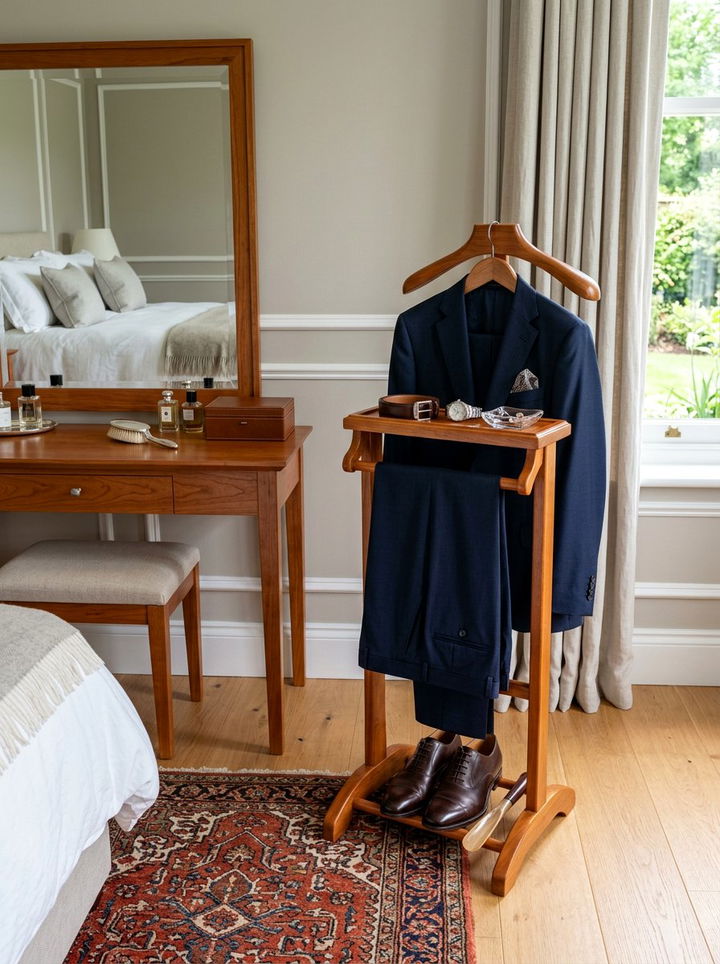 Cherry Wood Valet Stand - 30 bedroom cherry furniture ideas