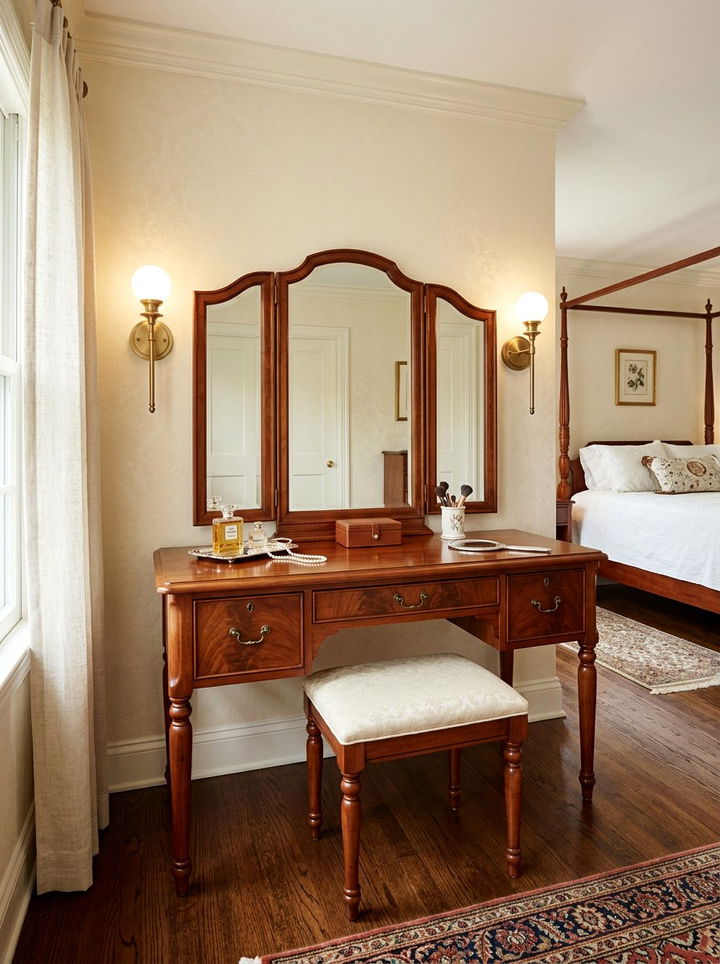 Cherry Wood Vanity - 30 bedroom cherry furniture ideas