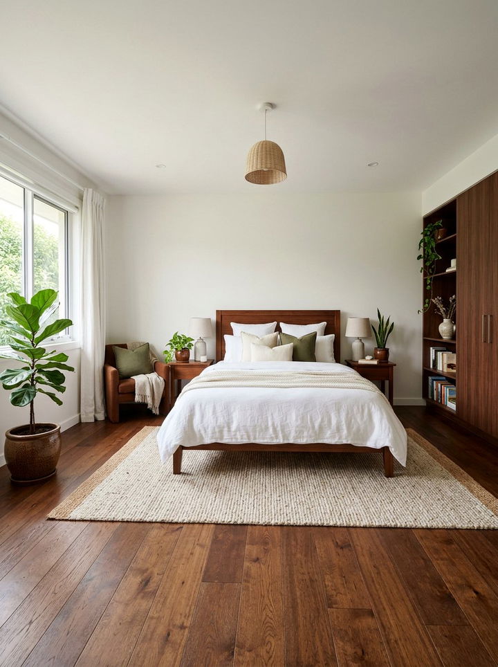 Chestnut and Alabaster - 30 brown and white bedroom color combo