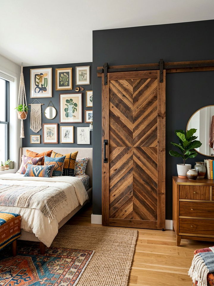 Chevron Pattern Barn Door - 30 bedroom barn doors