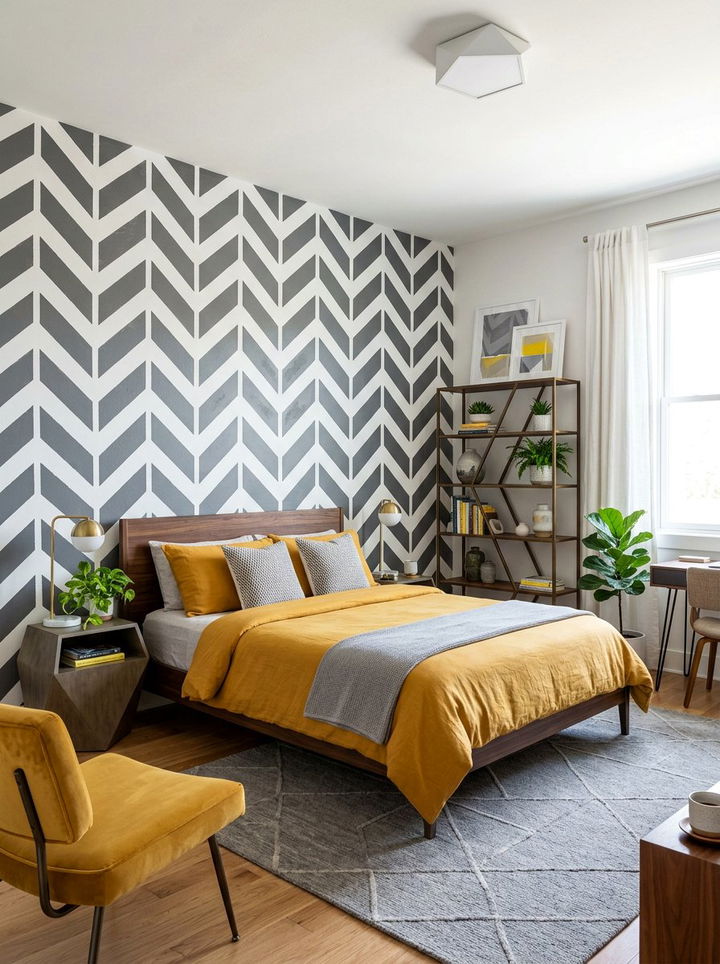 Chevron Wall Stencil - 30 bedroom wall stencils