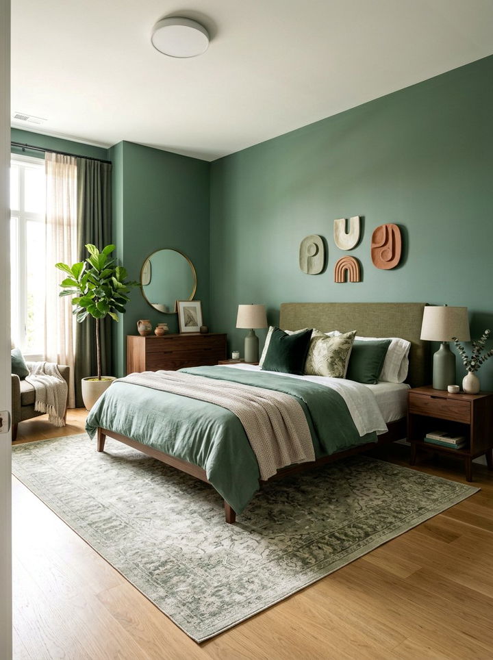 Chic Green Bedroom - 30 bohemian green bedroom ideas