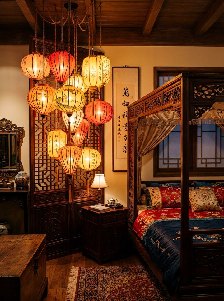 Chinese Lantern Lighting Bedroom - 30 Chinese bedroom ideas