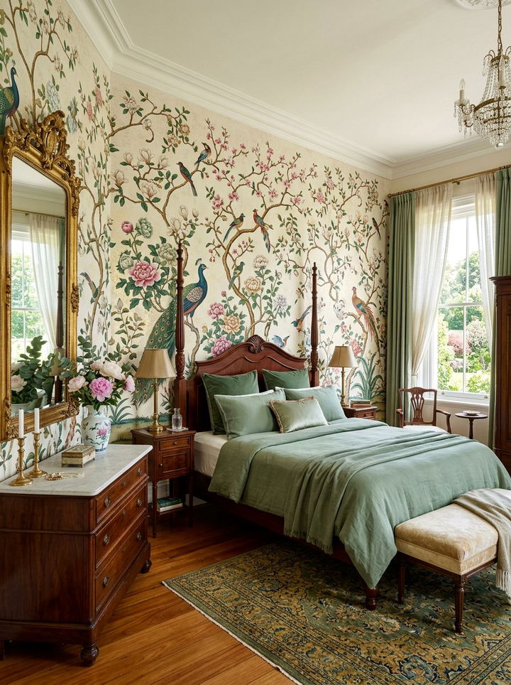 Chinoiserie Wallpaper Bedroom - 30 Chinese bedroom ideas