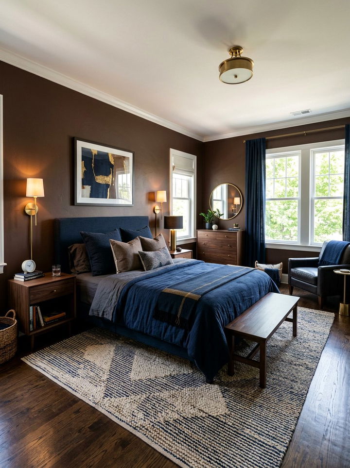 Chocolate Brown And Blue Bedroom - 30 chocolate brown bedroom ideas