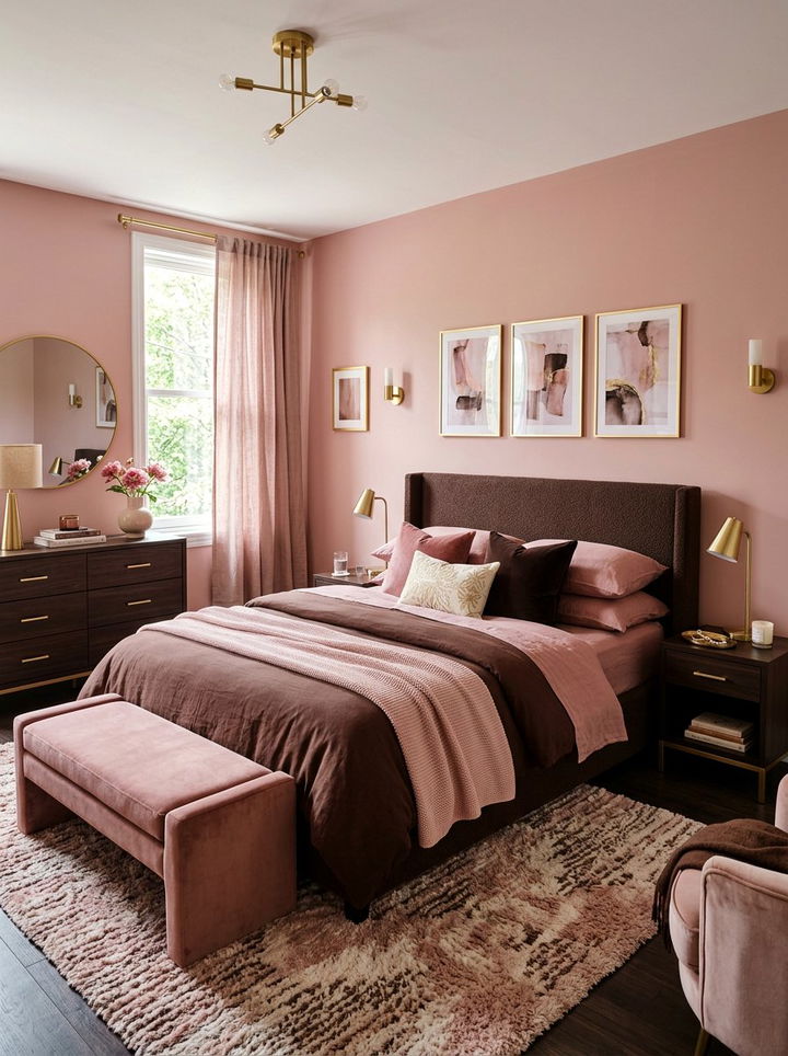 Chocolate Brown And Pink Bedroom - 30 chocolate brown bedroom ideas