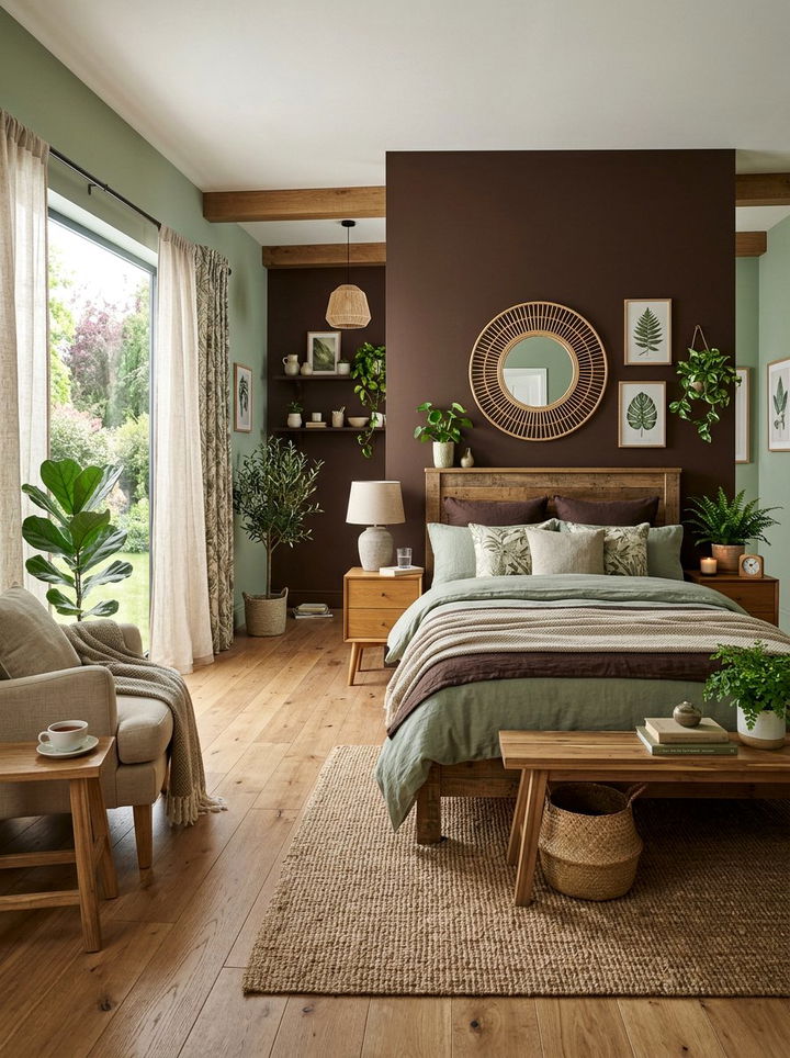 Chocolate Brown And Sage Green Bedroom - 30 chocolate brown bedroom ideas