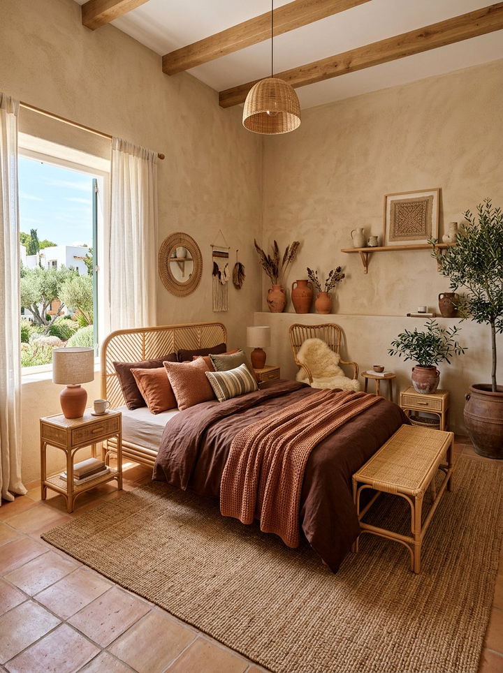 Chocolate Brown And Terracotta Bedroom - 30 chocolate brown bedroom ideas