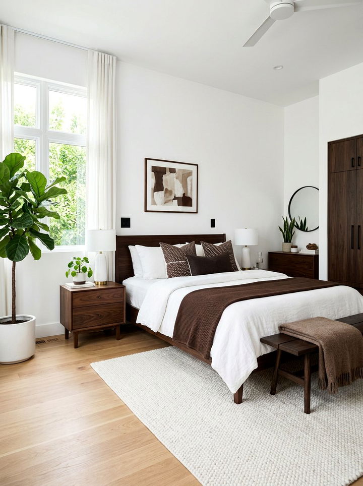 Chocolate Brown And White Bedroom - 30 chocolate brown bedroom ideas